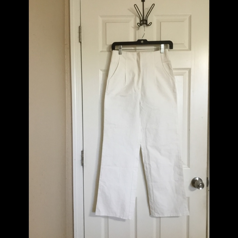 Princess Polly white high waisted pants size 4